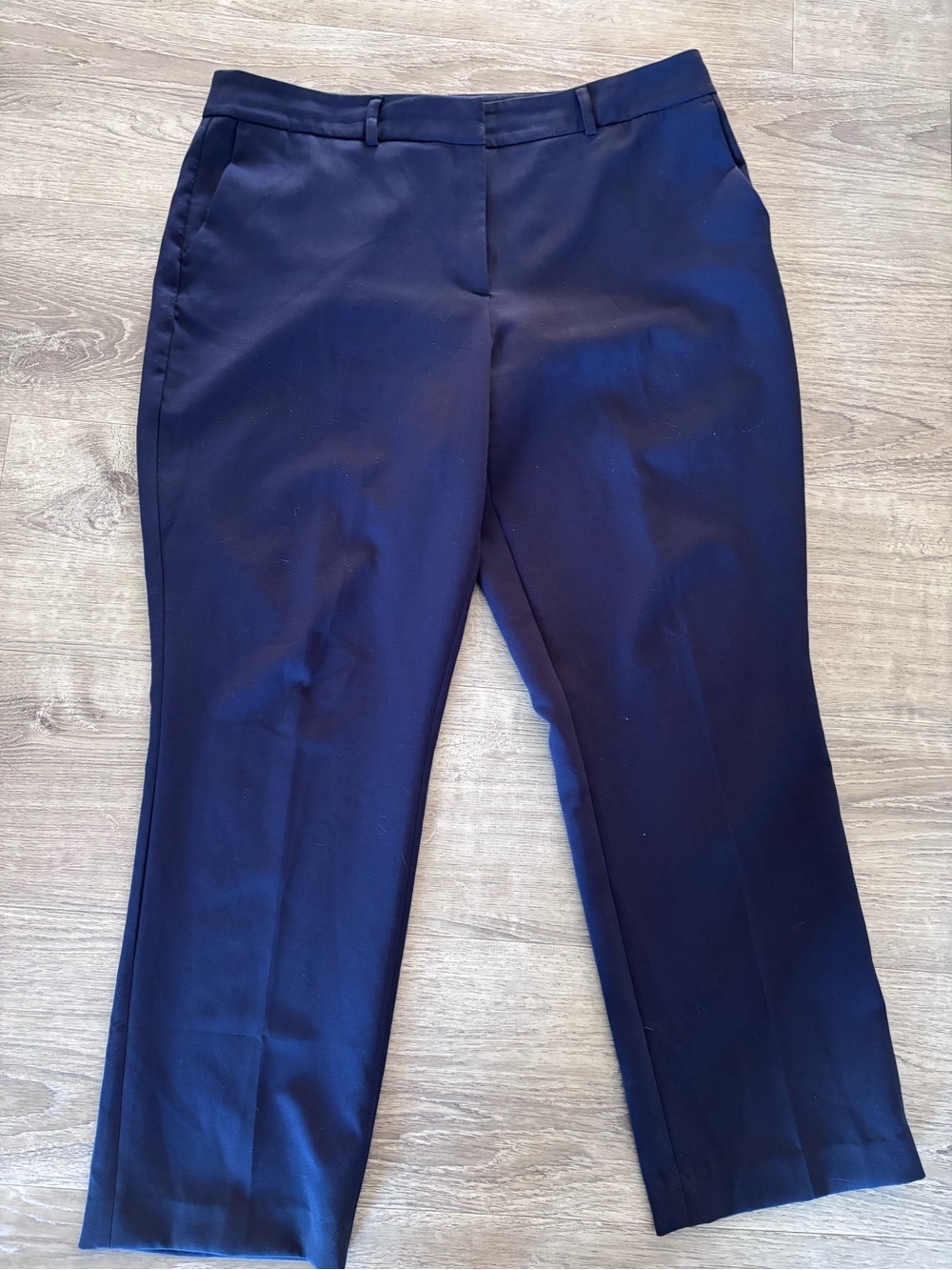 Hilary Radley Navy Straight-Leg Trousers